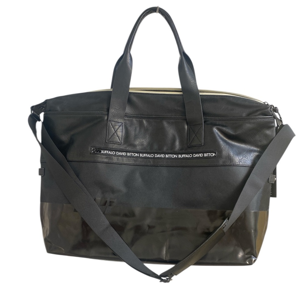 Buffalo David Bitton Black Duffel Bag with Adjustable Strap